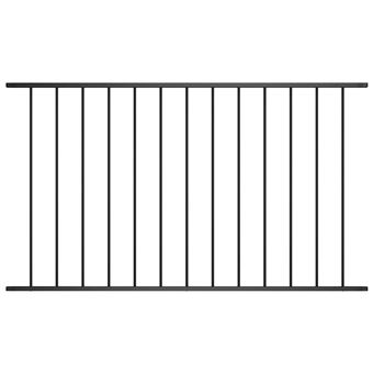 Painel de vedação vidaXL | Aço revestido a pó | 1,63x0,75 m | Preto - 1