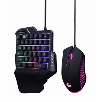 Teclado Gaming com Fios + Rato Gembird GGS-IVAR-TWIN | Preto - 1