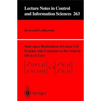 State-space Realizations of Linear 2-D Systems with Extensions to the General ND (n>2) Case - Paperback - 2001 - 1