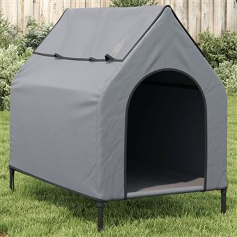 Casota para cães vidaXL | tecido oxford e aço cinza-claro - 1