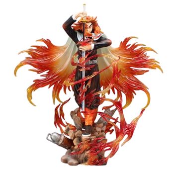 Estátua Antiimpacto Demon Slayer | Rengoku Kyoujurou Pilar Chamas | 30 cm - 1