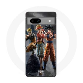 Capa Maniacase para Google Pixel 7a Sangoku naruto Luffy one piece Dragon Ball z 3D Anime manga - 1