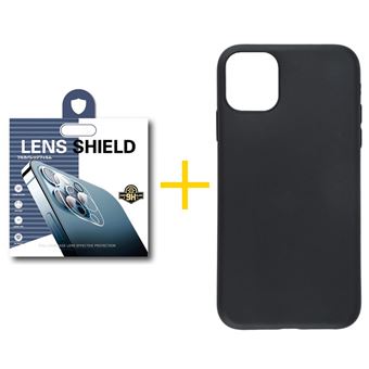 Pack 1 x Película de Câmara + Capa skyhe para Apple iPhone 13 Mini Silicone Liso Preto - 1