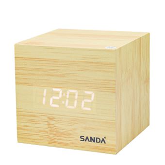 Relógio Despertador Digital Moderno Sanda Sd-0037 - Cinzento - 1