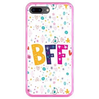 Capa Hapdey para iPhone 7 Plus - 8 Plus Design BFF em Silicone Flexível e TPU Cor-de-Rosa