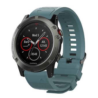 Bracelete de Silicone HSMY Simples para Garmin Fenix 5Plus/ Fenix5/ Forerunner935/ Quatix5 - Ciano - 1