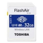 cartão de memória Toshiba FlashAir W-04 32GB SDHC UHS-I Class 3 Azul e Branco