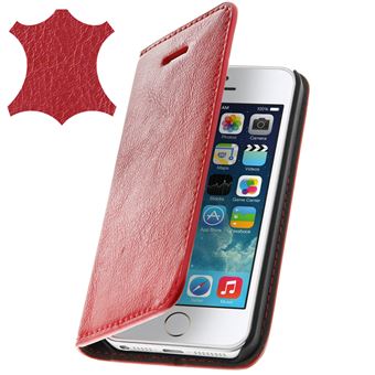 Capa Avizar para Apple iPhone 5 / 5S / SE de Couro Carteira Vermelho - 1