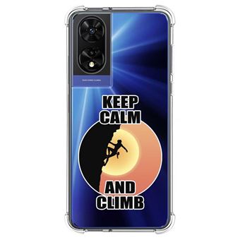 Capa de silicone TUMUNDOSMARTPHONE para TCL 505 anti-choque | desenhos Mulher Escalada - 1