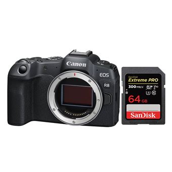 Canon EOS R8 Body+SanDisk 64GB Extreme Pro SDXC UHS-II U3 V90 300MB/s - 1