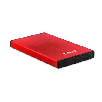 Caixa para Discos Rígidos tooq tqe-2527r 2.5" caixa de disco rígido preto, vermelho - 1