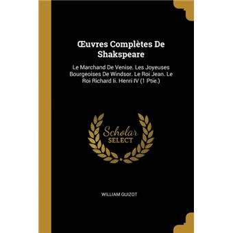 ouvres Complètes De Shakspeare Paperback -
