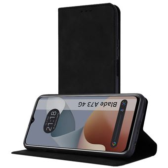 Capa de couro sintético TUMUNDOSMARTPHONE para Zte Blade A73 4G com porta-cartões preto - 1