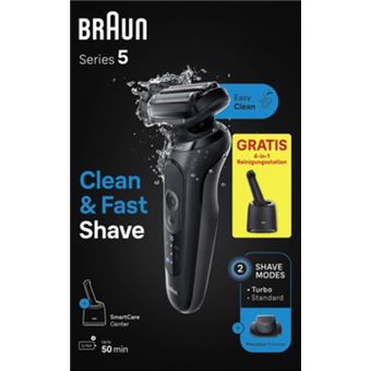 Máquina de Barbear Braun Series 5 52-N7200cc | Preto - 1