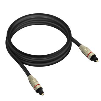 Cabo Ótico Áudio Digital LinQ Conector Toslink Flux Luminoso | 2 m - Preto - 1