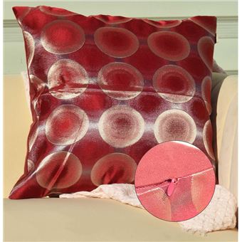 Capa de Almofada BOD HOME | Tecido Jacquard de Circos | Vermelho | 45x45cm - 1