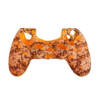 Capa HSMY Silicone Anti-Queda para Comando PS4/Slim/Pro - Laranja - 1
