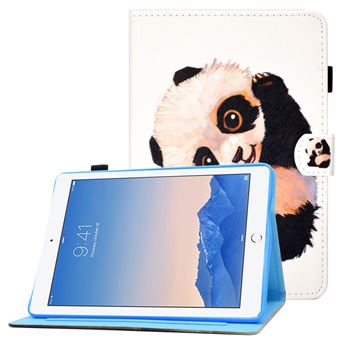 Capa PU padrão de costura com suporte e suporte de cartão Magunivers para iPad Air (2013)/Air 2/9.7-inch (2017)/(2018) - Panda acenando - 1