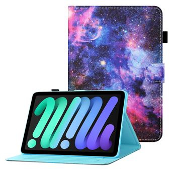Capa PU Textura cruzada com Suporte de céu estrelado e Porta-cartões Magunivers para iPad mini (2021) - 1