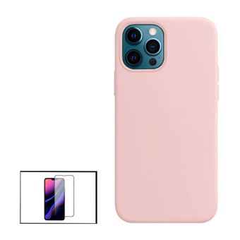 Kit Phonecare Película de Vidro Temperado 5D Full Cover + Capa Silicone Líquido para Apple iPhone 14 Pro Max - Rosa - 1