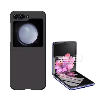 Kit Película Hydrogel Full Cover Frente + Capa Silicone Líquido Phonecare para Samsung Galaxy Z Flip6 | Preto - 1