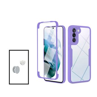 Kit Phonecare Capa Anti-Crash 360 Protection + 1 GripHolder + 1 Suporte GripHolder Branco para Samsung Galaxy S21 FE 5G - Roxo - 1