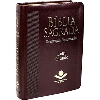 Bíblia Sagrada Letra Grande - Couro Sintético Castanho Escuro: Nova Tradução Na Linguagem de Hoje (NTLH) - 1
