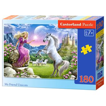 Puzzle Castorland Desenhos Animados My Friend Unicorn 180 Peças - 1