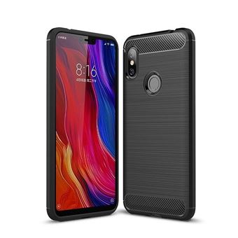 Capa Carbono Lmobile para Redmi Note 6 Pro - Vermelho / Preto - 1