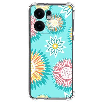 Capa TUMUNDOSMARTPHONE de Silicone à Prova de Choque para Oppo Reno 13FS 4G / 13 FS 5G Design de flor 05 desenhos - 1