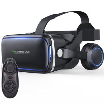 Óculos Realidade Virtual Arzopa® 032 3D VR + Comando sem Fio + Auriculares para Apple/Android - Preto - 1
