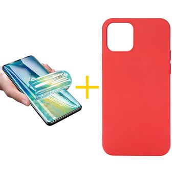Pack 1 x Película de Hidrogel + Capa Accetel Apple iphone 11 Pro Max | Silicone Líquido - Vermelho - 1