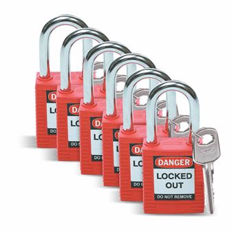Bloqueio com Chave Brady 51339 | Vermelho - 1