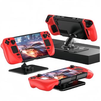 Capa invólucro protetor TPU com suporte rotativo V-REEL para Steam Deck - Vermelho - 1