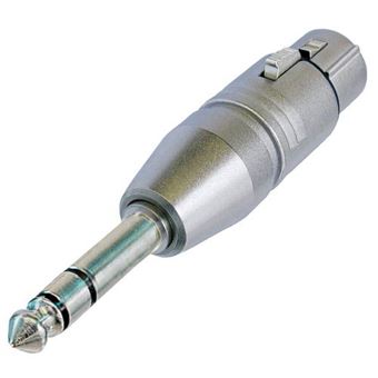 cabo de interface/adaptador de género Neutrik NA3FP  1/4" XLR Prateado - 1