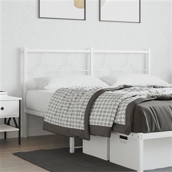 Cabeceira de substituição vidaXL | 160 cm | metal branco - 1