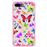 Capa Hapdey para iPhone 7 Plus - 8 Plus Design Borboletas Coloridas em Silicone Flexível e TPU Cor-de-Rosa_0