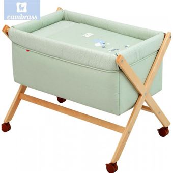 Berço de Madeira Cambrass | Lua Verde / Natural 55X87X74 Cm - 1