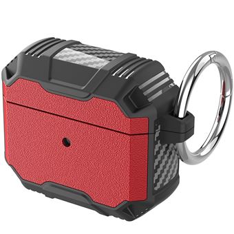 Capa e TPU à prova de choque com mosquetão, vermelho/preto Magunivers para AirPods with Charging Case (2016)/(2019)/AirPods with Wireless Charging Case (2019) - 1