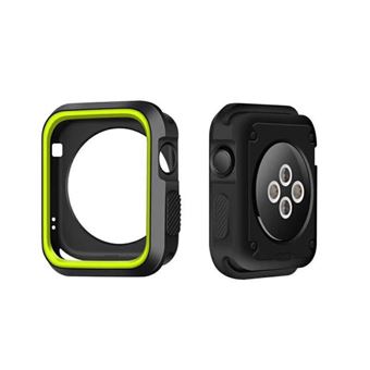 Capa de Proteção Reforçada Gift4Me para Apple Watch SE (2022) | 44 mm - Preto / Verde Fluorescente - 1
