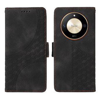 Capa FLOODKING para Honor X9B | Design Acolchoado | Couro PU Premium | Preto - 1