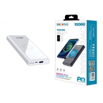 Power Bank Wireless Portátil MODORWY MG2108 | 10000mAH | 22.5W PD | Carregamento Rápido - Branco - 1