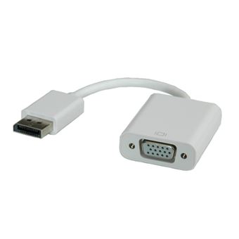Adaptador de Cabo de Vídeo ROLINE DisplayPort-VGA Adapter, M/F | Branco - 1