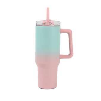 Garrafa Térmica I Drink | 1200ml | Degrade Rosa/Verde - 1