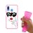 Capa Hapdey para Samsung Galaxy A40 2019 Design Mulher com Máscara e Lábios Vermelhos em Silicone Flexível e TPU Cor-de-Rosa_3