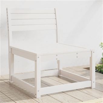 Sofá sem apoio braços para jardim vidaXL | 63,5x73x78cm pinho maciço branco - 1