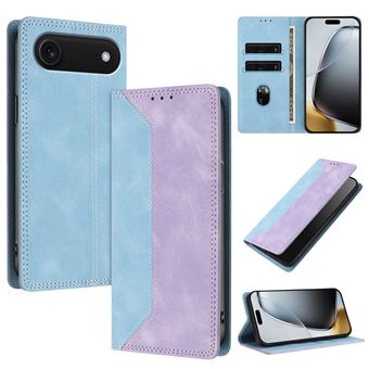 Capa FLOODKING para iPhone Air | Couro Premium Bicolor | Porta-Cartões | RFID | Suporte | Roxo - 1