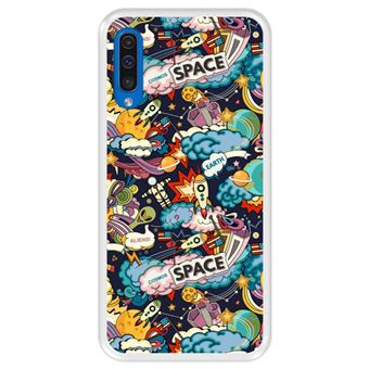 Capa Tpu Hapdey para Samsung Galaxy A50 2019 | Design Padrão de Constelação | Galáxia 5 - Transparente