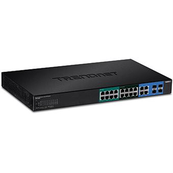 comutador de rede Trendnet TPE-204US Gerido Gigabit Ethernet (10/100/1000) Preto 1U Apoio Power over Ethernet (PoE)