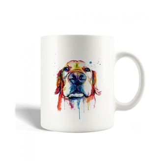 Caneca Maniacase Golden Retriever colorida Abstrata Raça de cão - 1